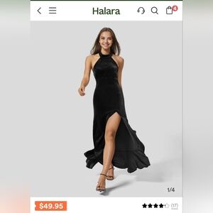 Halara velvet halter dress